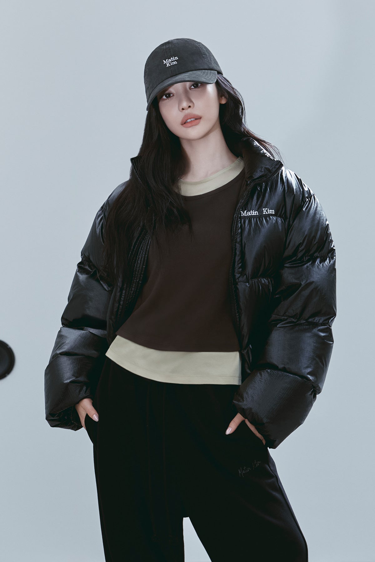 Matin Kim - Layered Point Slim Top (Brown) product image 1 | TRAB K-Fashion Australia