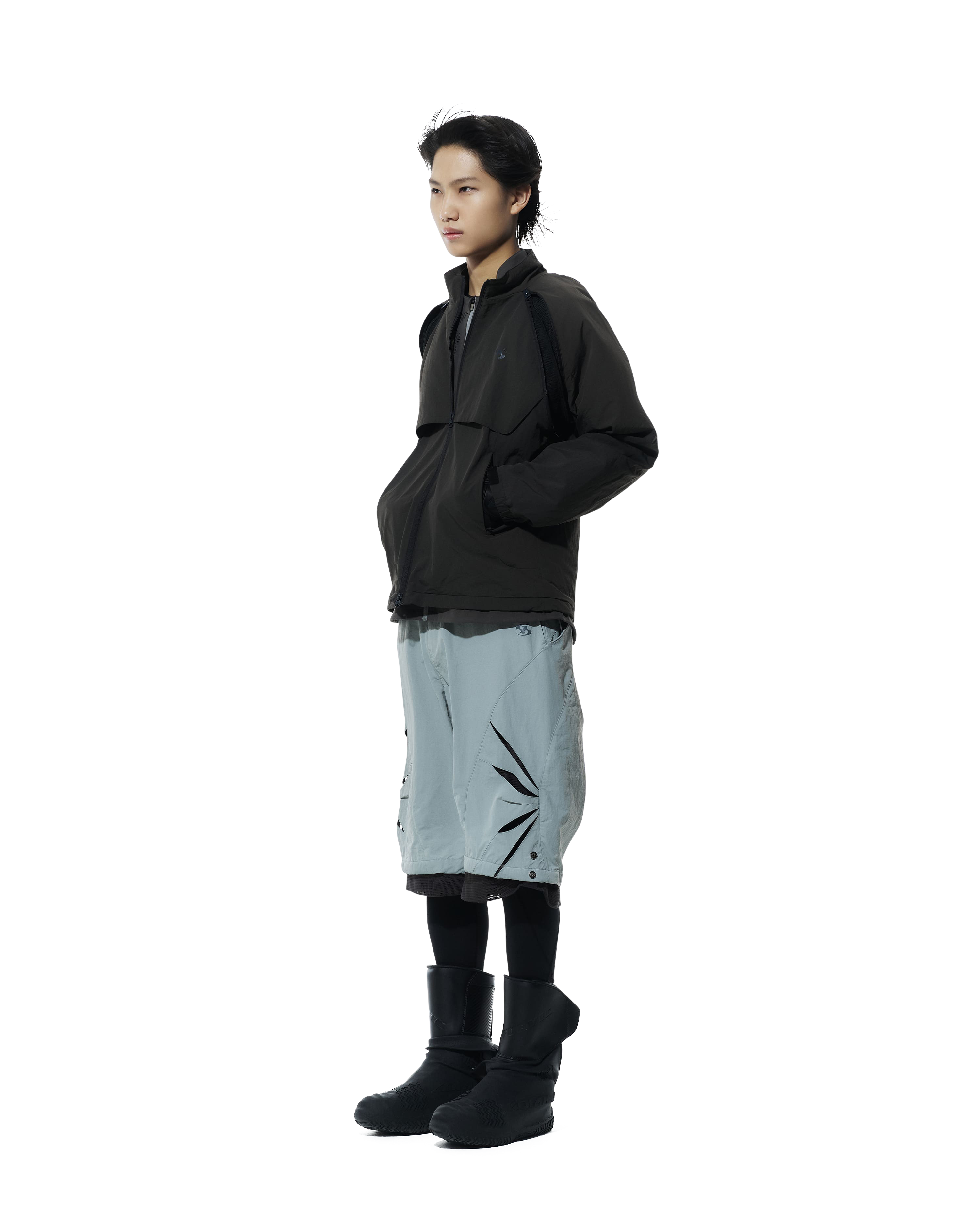 San San Gear - Slash Zipper Jacket (Brown) product image 2 | TRAB K-Fashion Australia