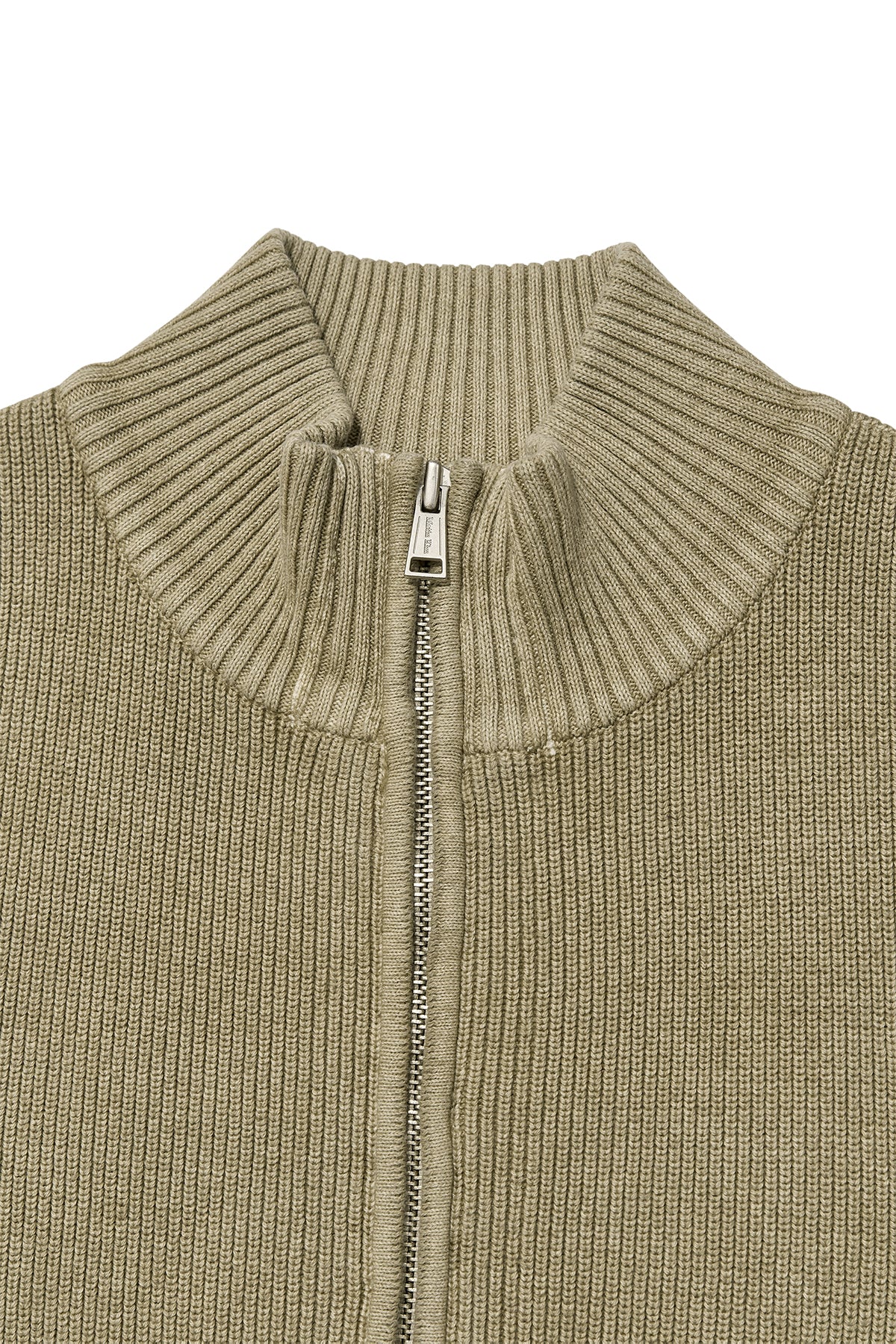 Matin Kim - Logo Point Washed Knit Vest (Light Khaki) product image 3 | TRAB K-Fashion Australia