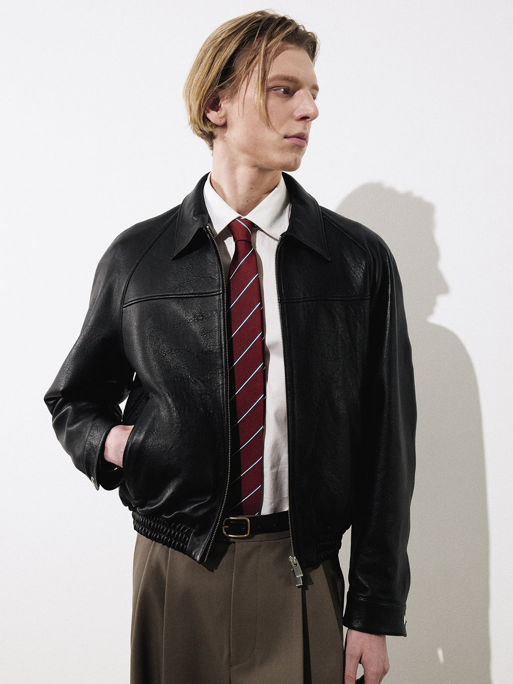 Tonywack - Vintage Lamb Leather Bomber Jacket (Black) product image 9 | TRAB K-Fashion Australia