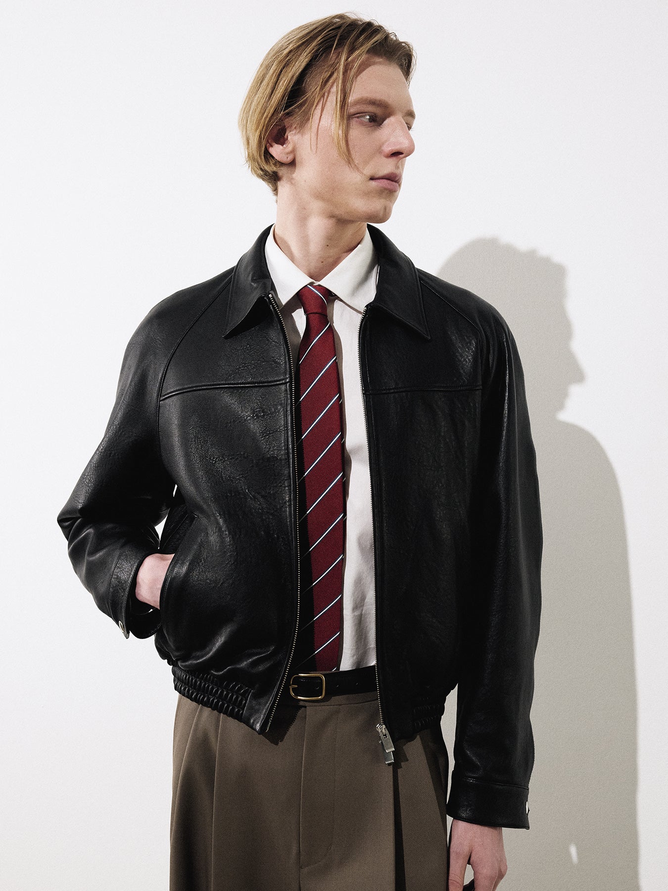 Tonywack - Vintage Lamb Leather Bomber Jacket (Black) product image 9 | TRAB K-Fashion Australia