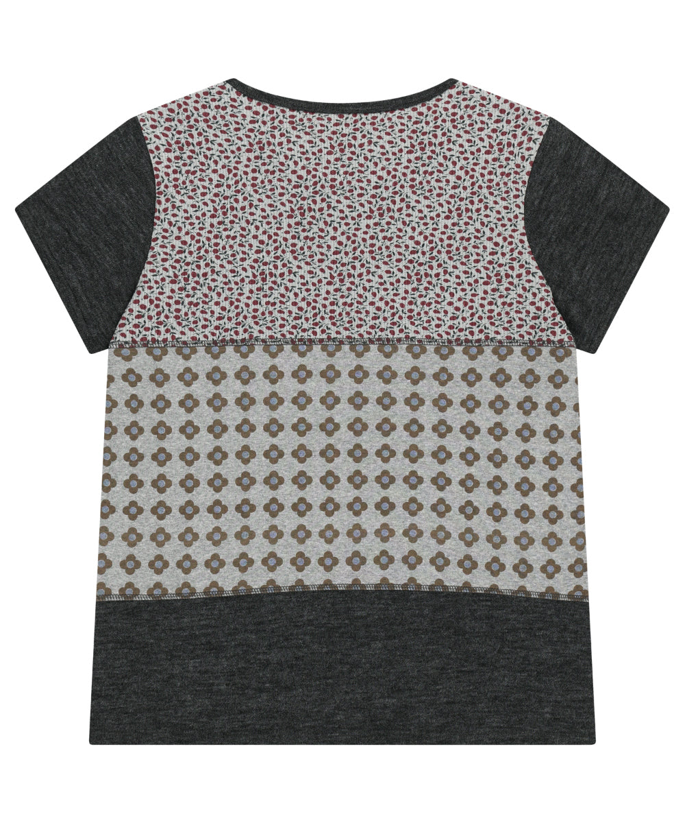 Coyseio - Flower Patchwork T-Shirt (Grey) product image 10 | TRAB K-Fashion Australia