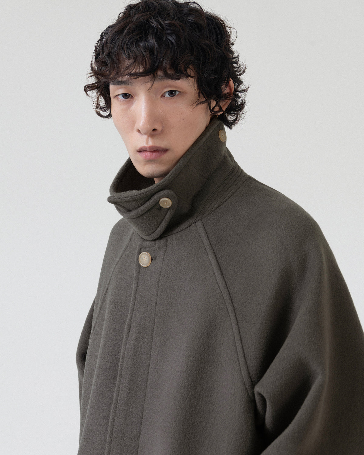 Brownyard - Balmacaan Coat (Olive Grey) product image 5 | TRAB K-Fashion Australia