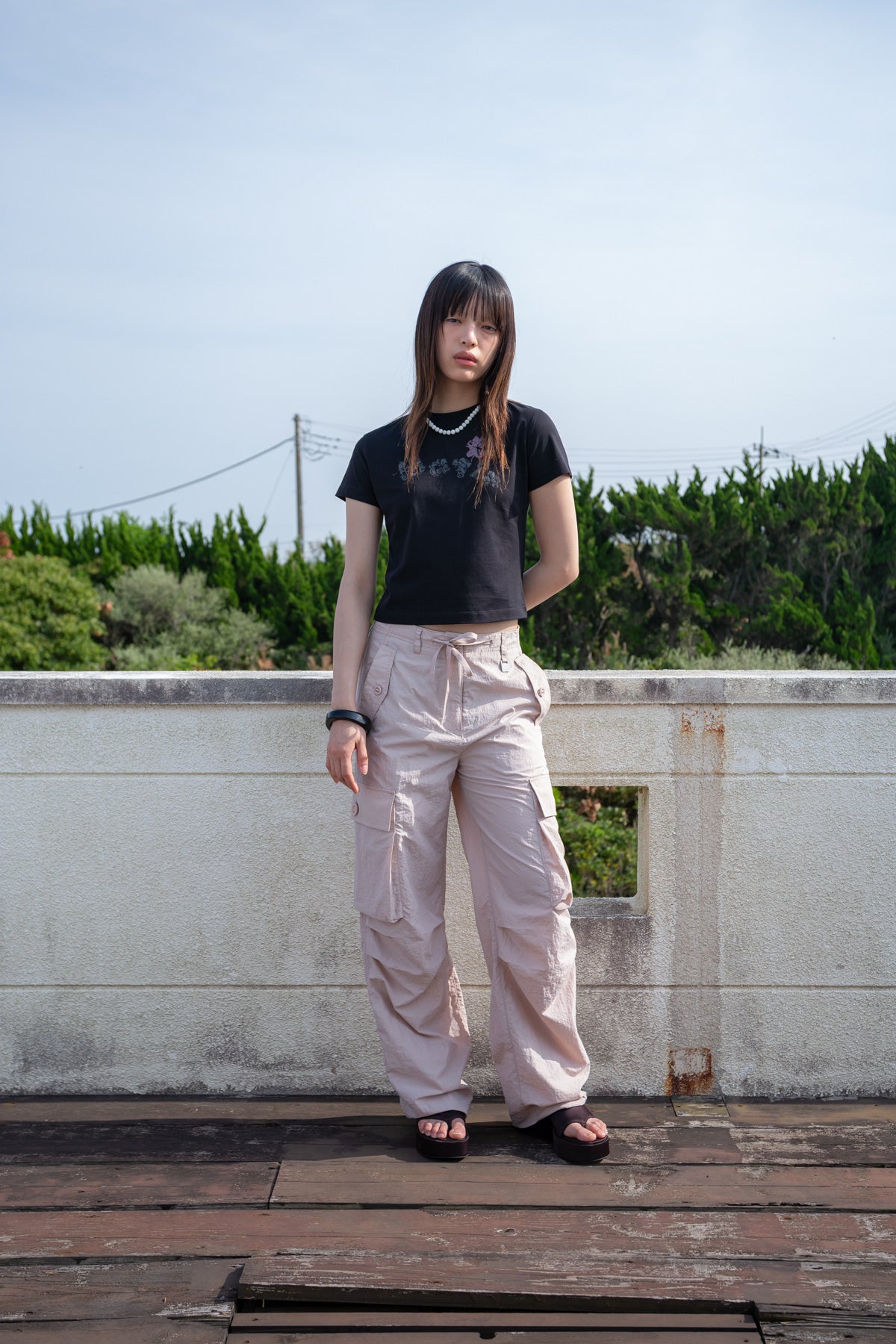 Matin Kim - Bubbly Graphic Printing Top (Black) product image 7 | TRAB K-Fashion Australia