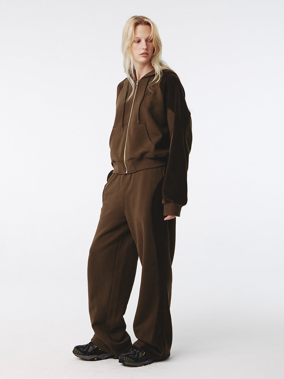 Kijun - Flow Zip-Up Hoodie (Brown) product image 6 | TRAB K-Fashion Australia