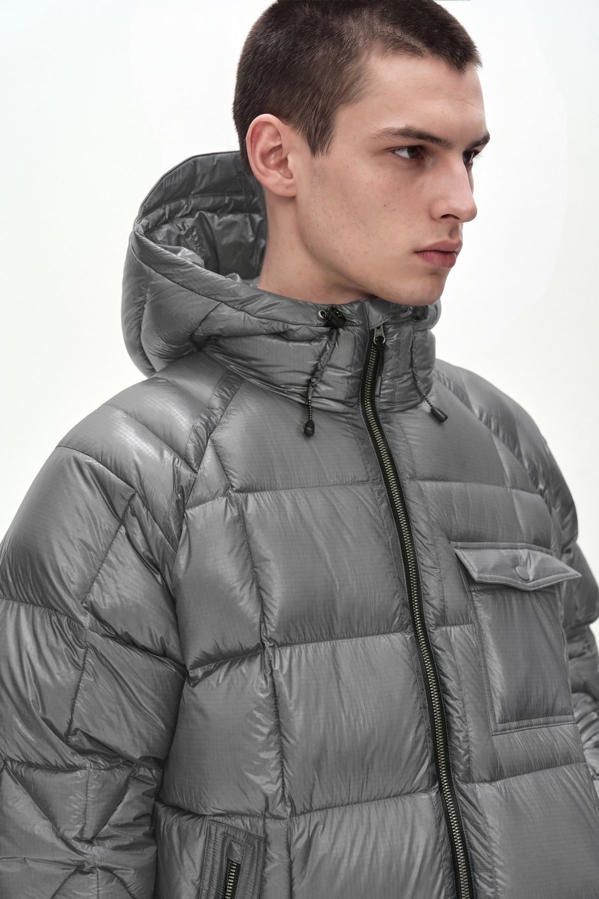 Andersson Bell - Unisex Torino Lightweight Down Jacket (Grey) product image 9 | TRAB K-Fashion Australia