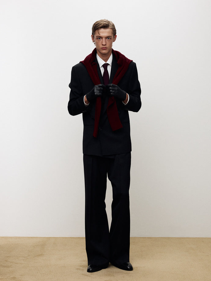 Tonywack - Wool Twill Double-Breasted Tailored Jacket (Black) product image 6 | TRAB K-Fashion Australia