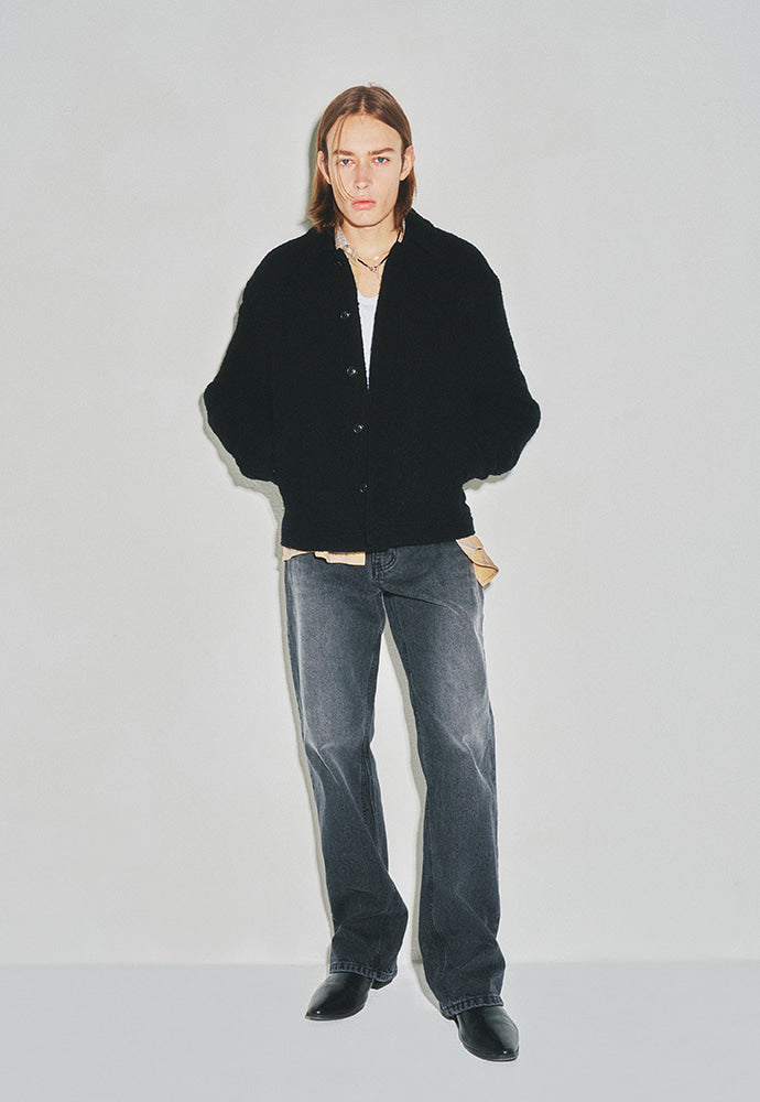 Tonywack - Brushed Wool Patch Pocket Blouson (Black) product image 3 | TRAB K-Fashion Australia