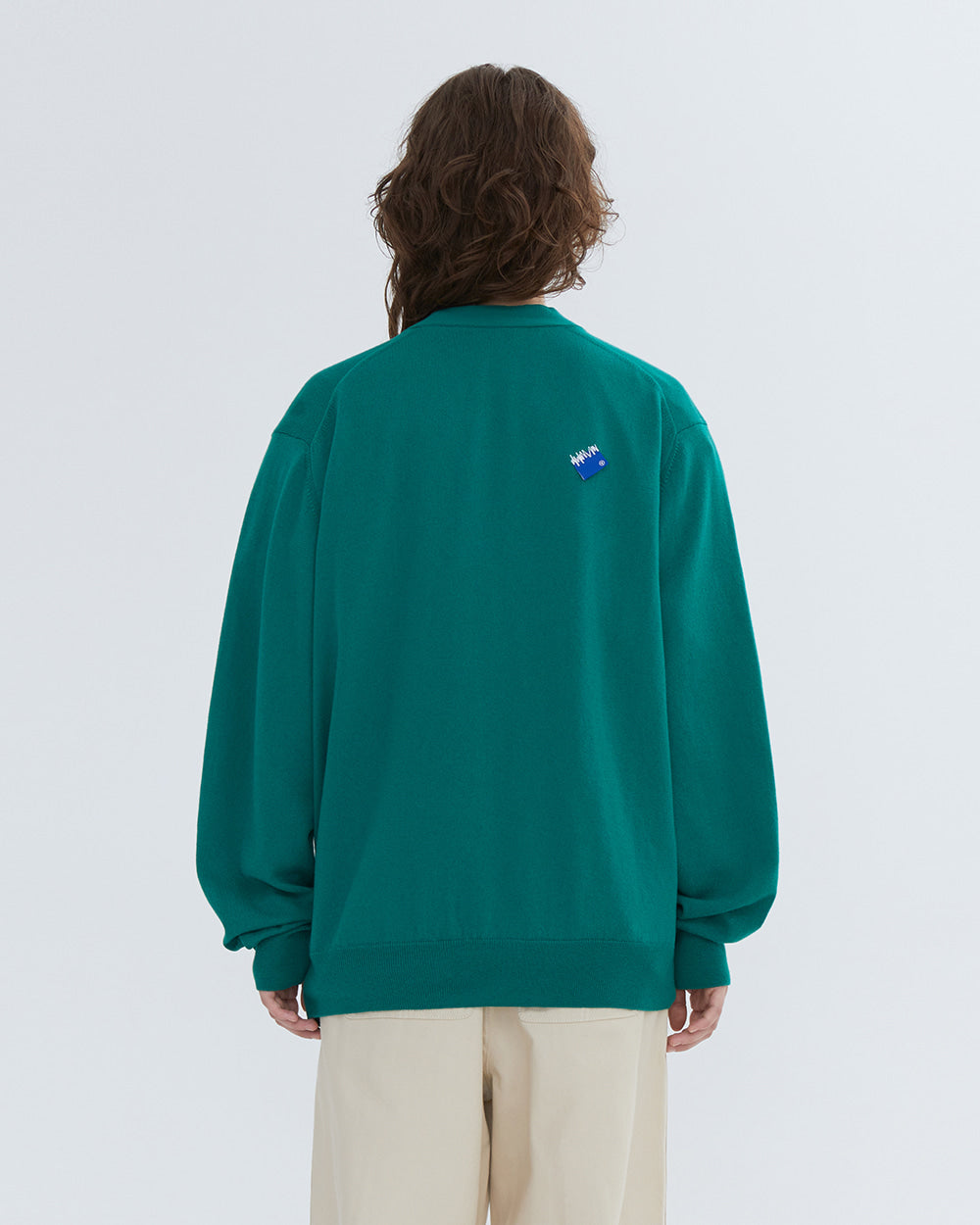 Ader Error - Twin heart logo cardigan (Green) product image 3 | TRAB K-Fashion Australia