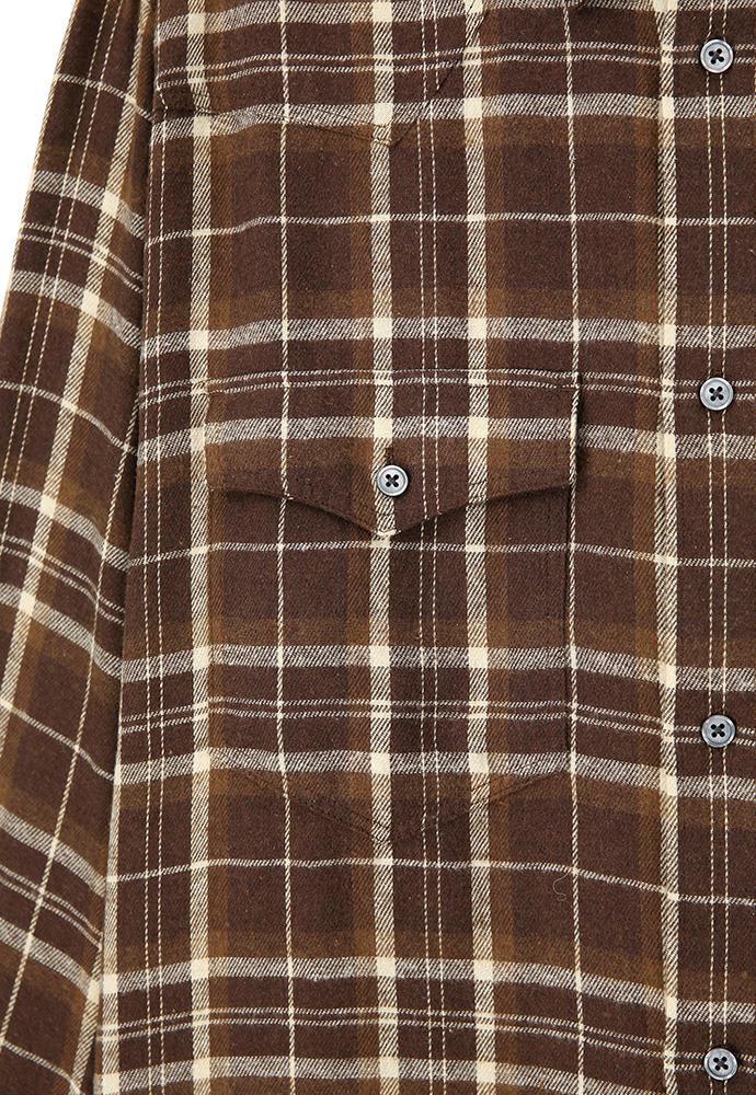 Art if acts - Washed Check Western Shirt (Brown) product image 12 | TRAB K-Fashion Australia