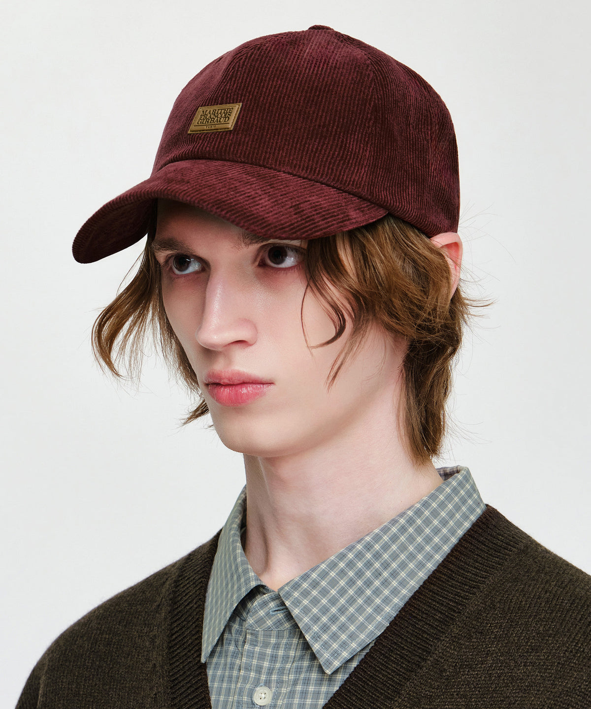 Marithe & Francois Girbaud - Corduroy Micro Classic Logo Patch Covered Cap (Red) product image 6 | TRAB K-Fashion Australia