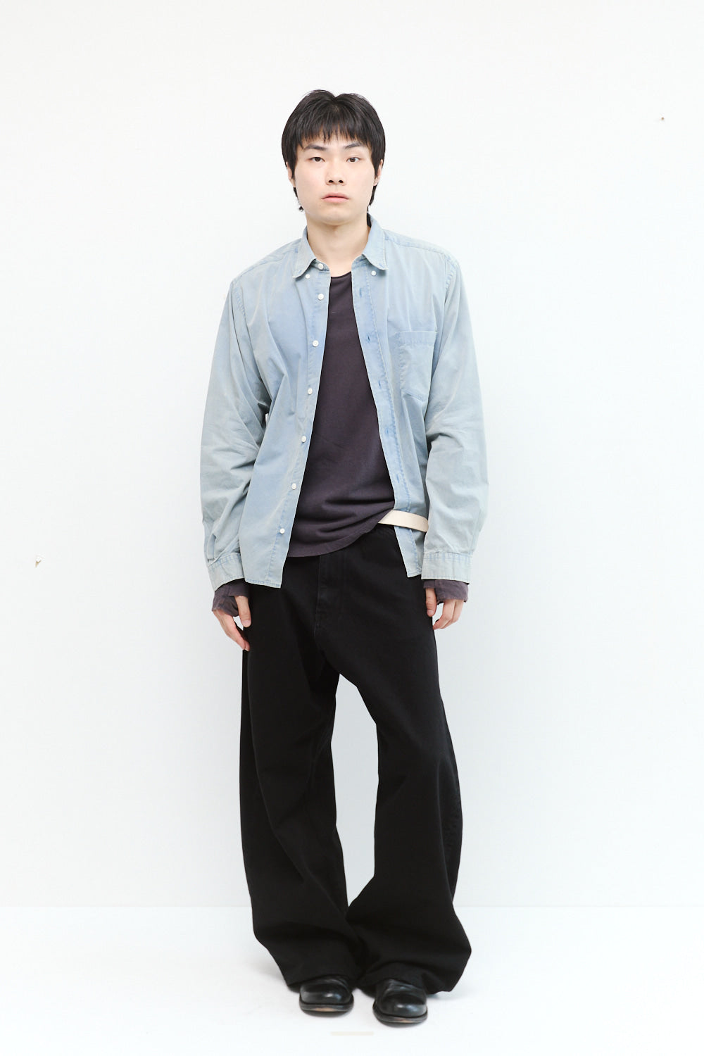 Hatchingroom - Out Button Shirt Bleached (Sax) product image 8 | TRAB K-Fashion Australia