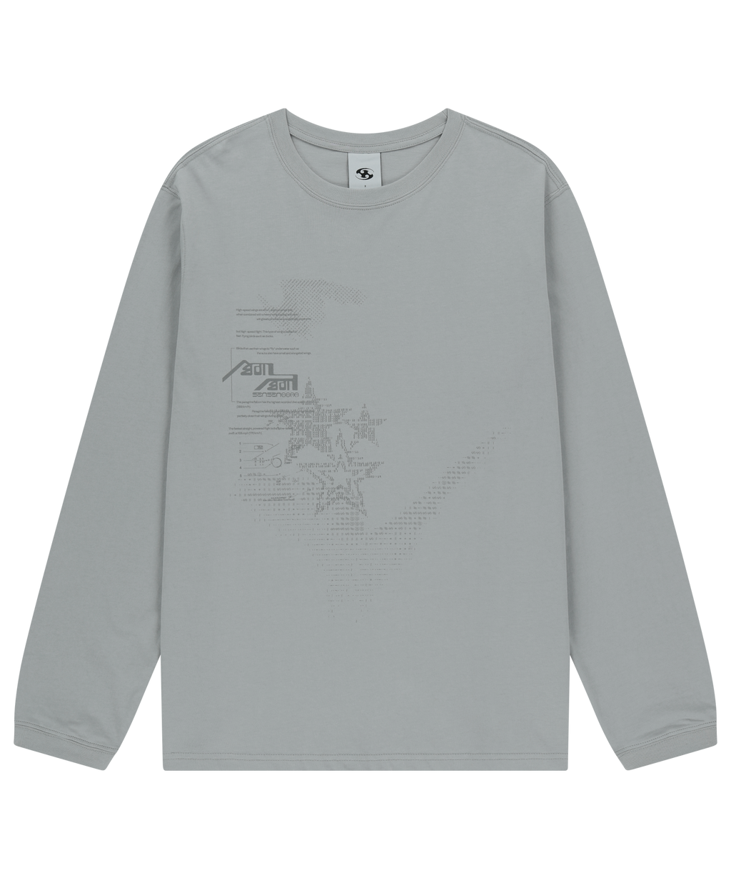 San San Gear - Serial Port Long Sleeves (Light Grey) product image 4 | TRAB K-Fashion Australia