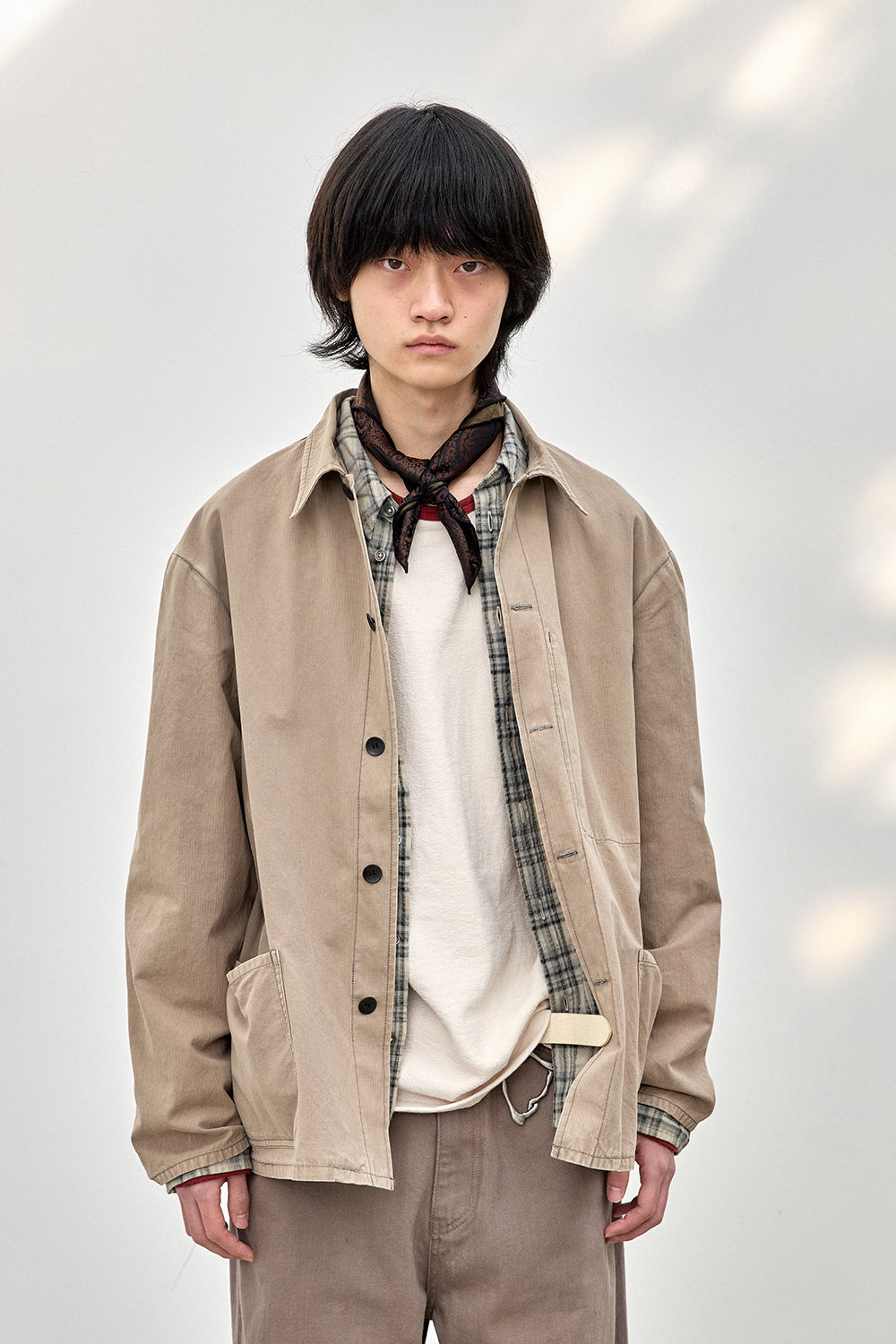 Hatchingroom - Paisley Bandana Scarf (Khaki) product image 8 | TRAB K-Fashion Australia