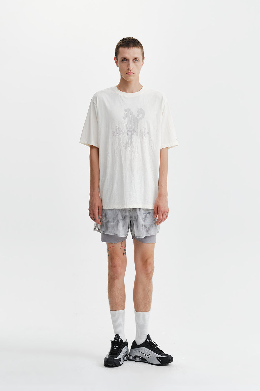Matin Kim - Matin Pace Motion Shorts (Light Grey) product image 9 | TRAB K-Fashion Australia
