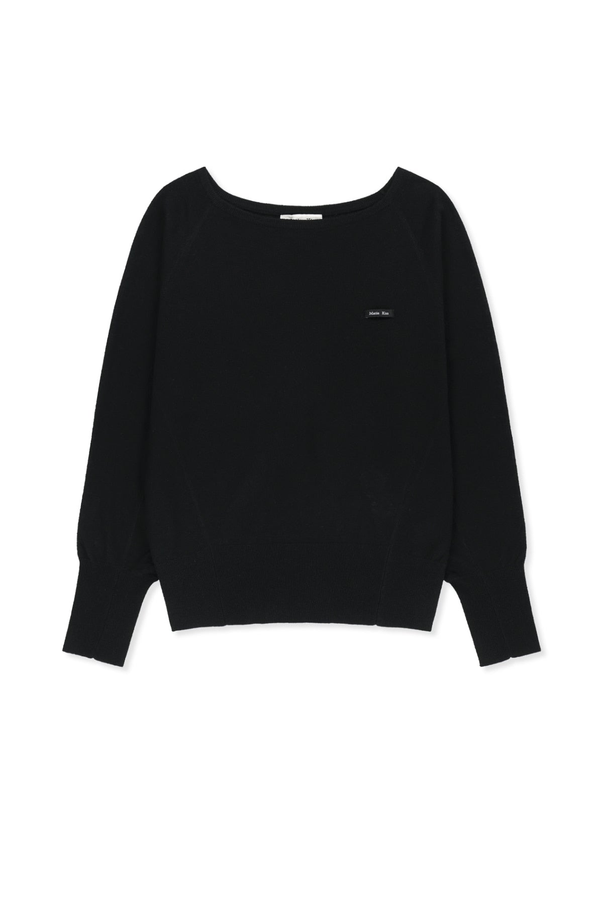 Matin Kim - Betwing Fit Boat Neck Knit Pullover (Black) product image 1 | TRAB K-Fashion Australia
