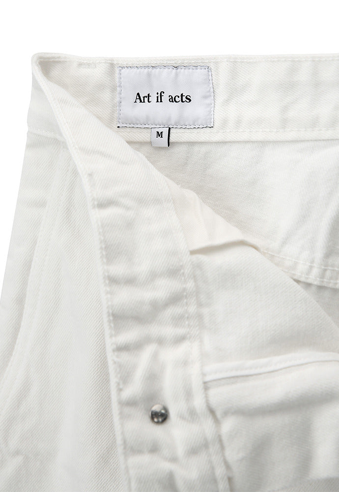 Art if acts - One Tuck Curve Denim Pants (Off White) product image 10 | TRAB K-Fashion Australia
