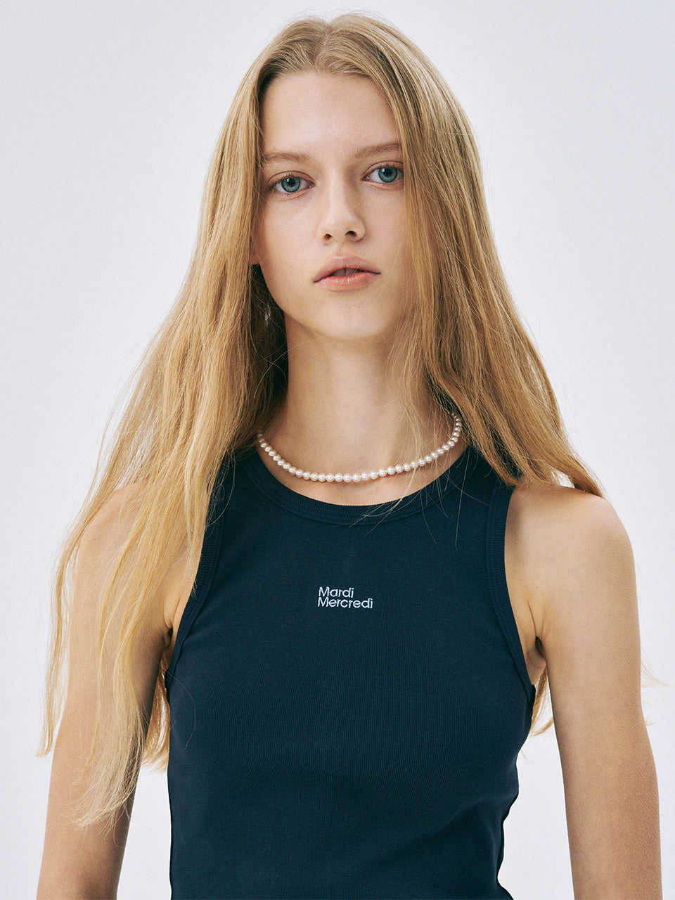 Mardi Mercredi - Tank Racer Essential (Navy Sky) product image 1 | TRAB K-Fashion Australia