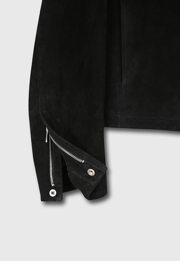 Tonywack - Suede Zippered Blouson Jacket (Black) product image 12 | TRAB K-Fashion Australia