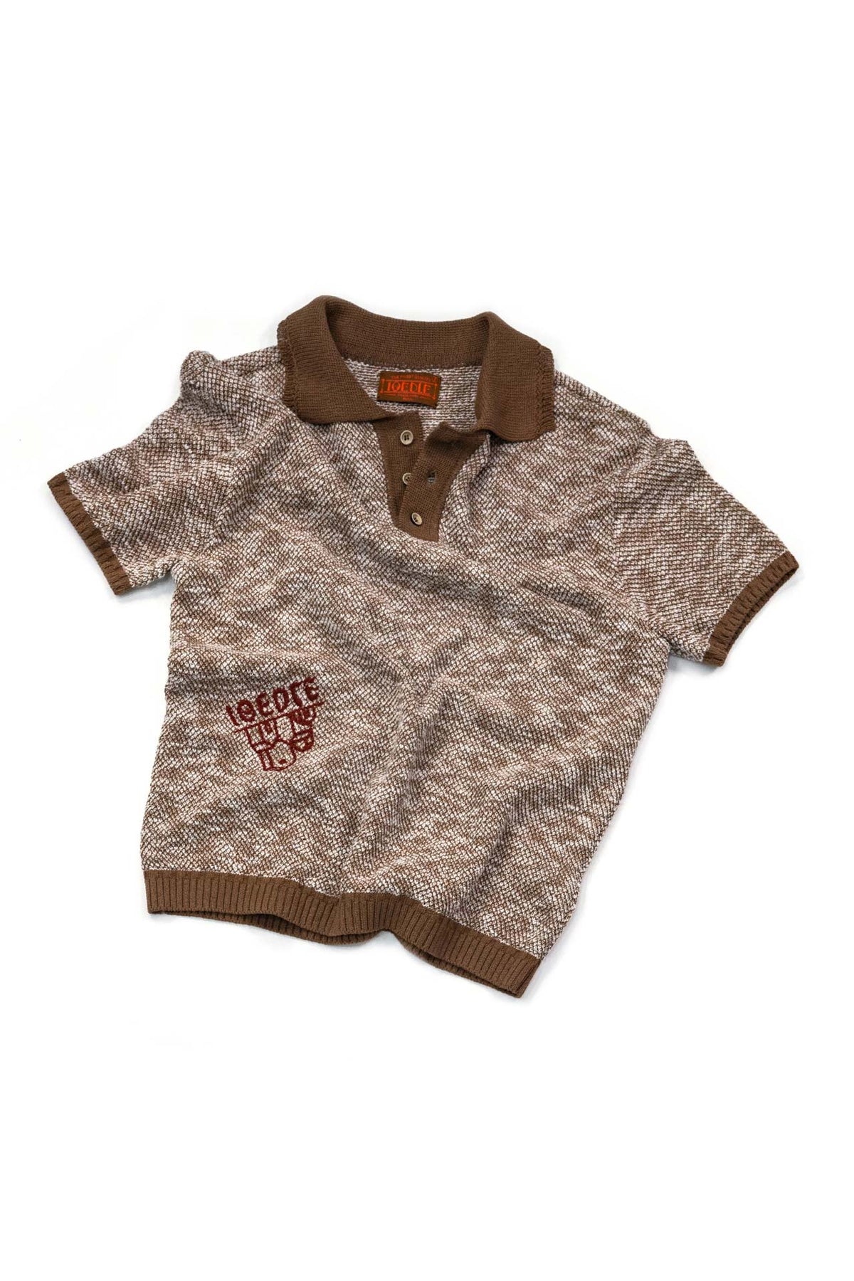 Ioedle - Lake Reflection Collar Short Sleeve Knit (Brown) product image 1 | TRAB K-Fashion Australia