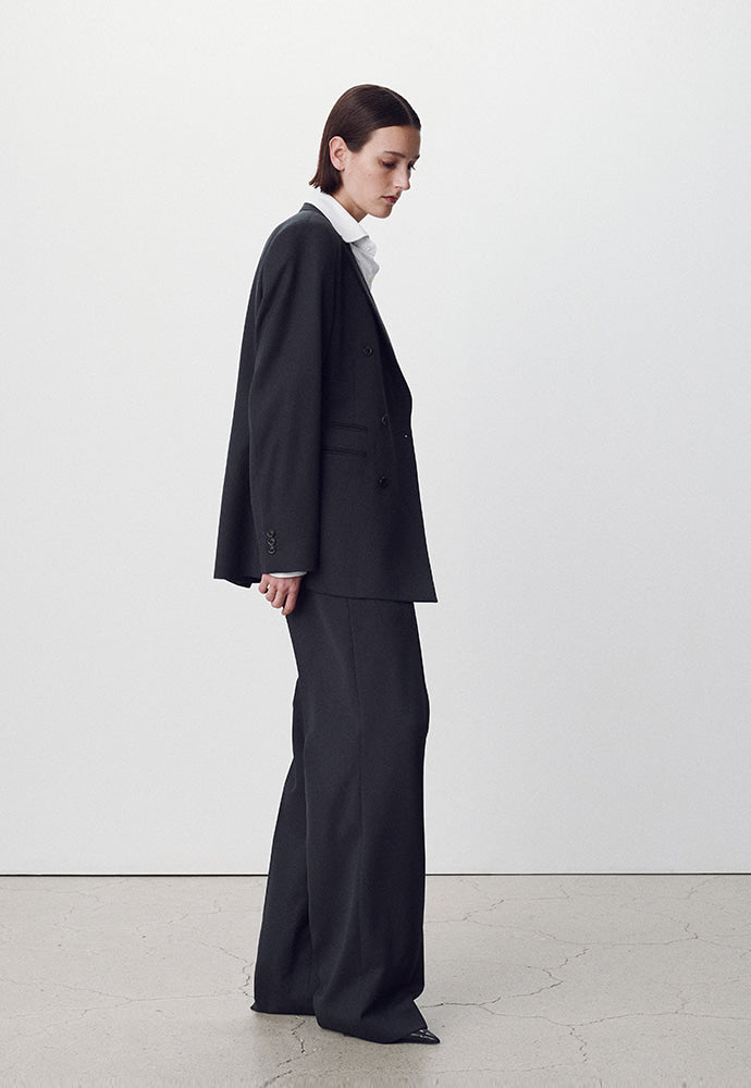 Tonywack - Wool Twill Double-Breasted Tailored Blazer (Carbon Grey) product image 3 | TRAB K-Fashion Australia