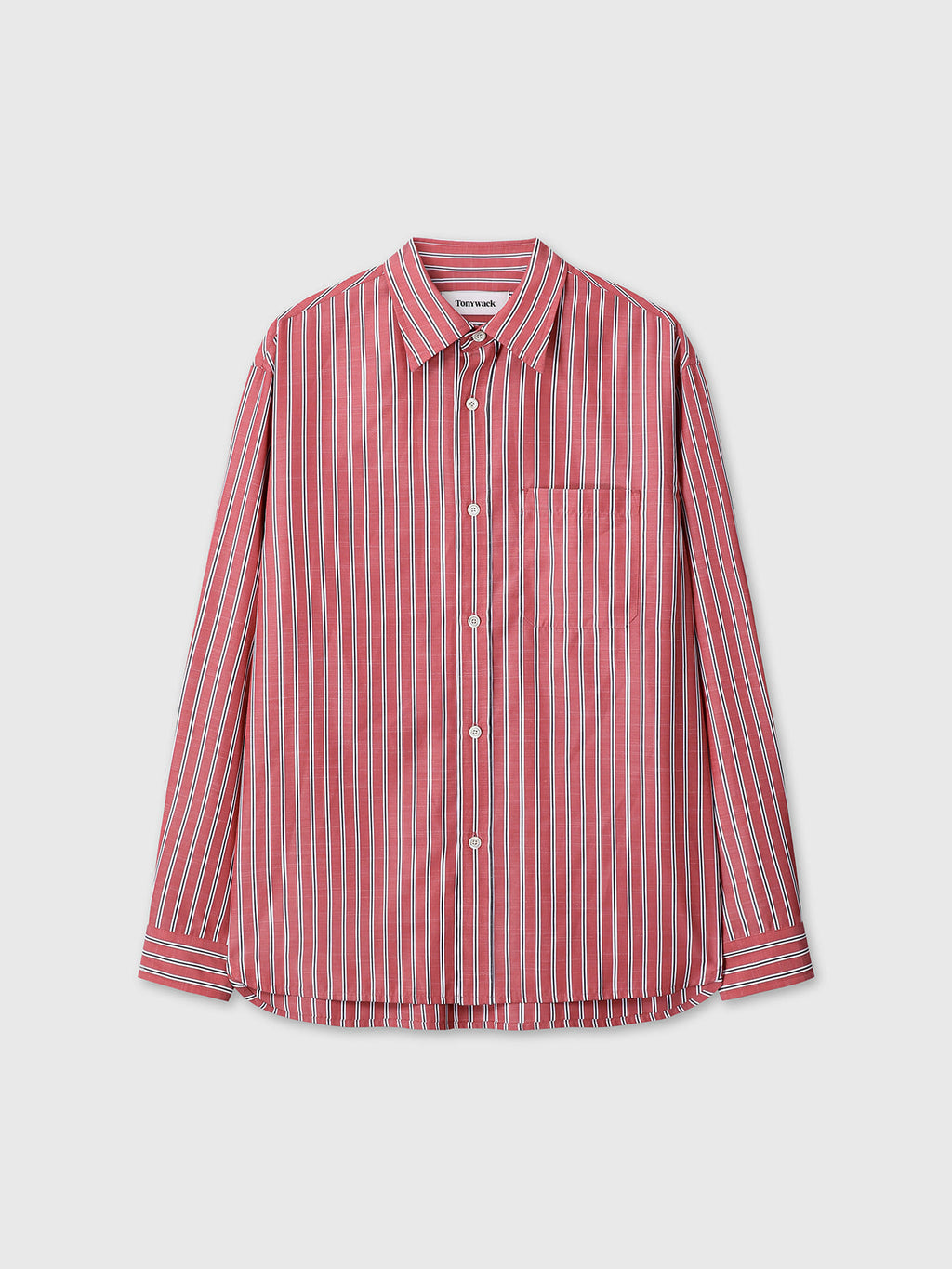 Tonywack - Striped Cotton Blend Shirt (Red Stripe) product image 11 | TRAB K-Fashion Australia