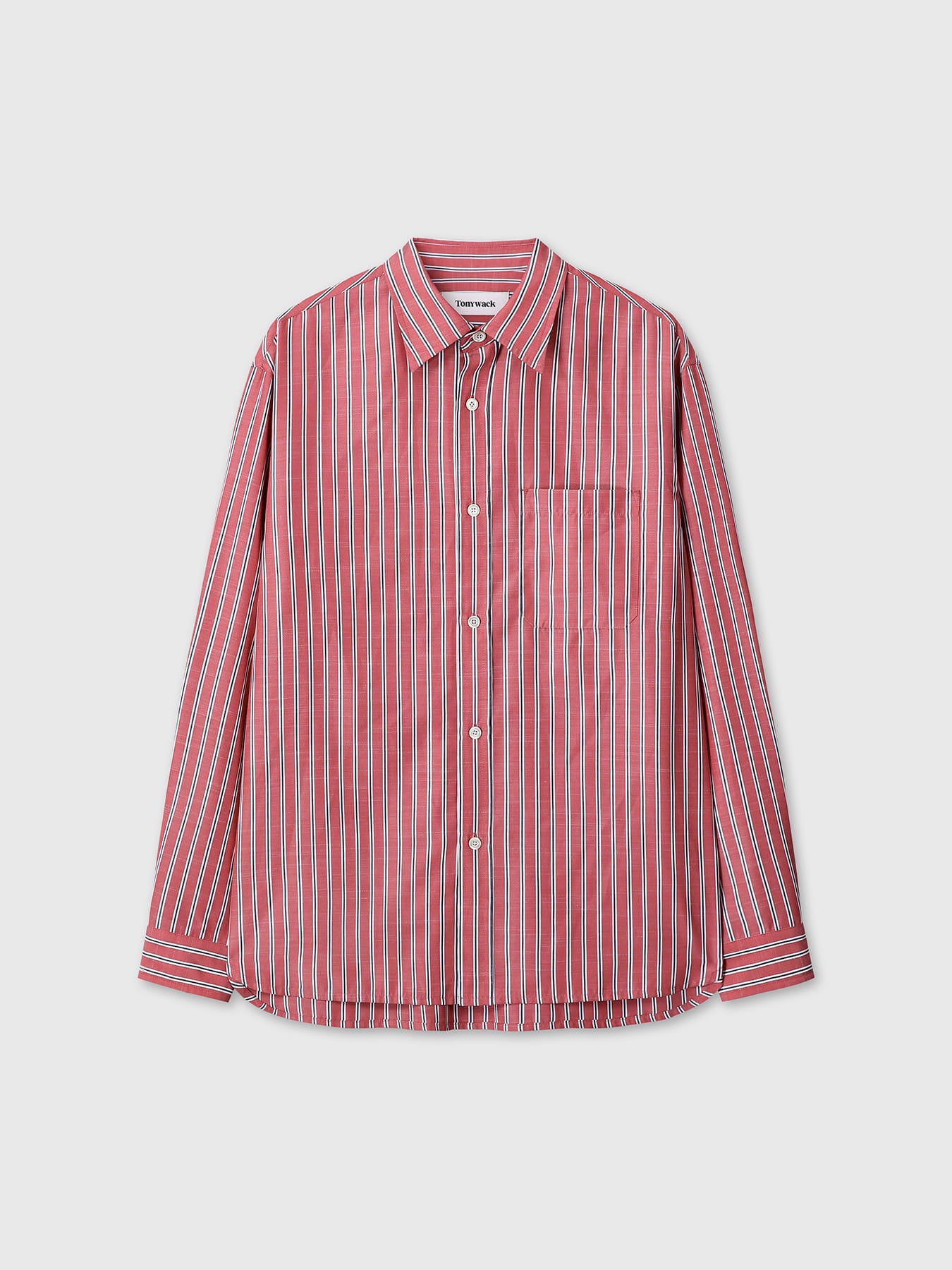 Tonywack - Striped Cotton Blend Shirt (Red Stripe) product image 11 | TRAB K-Fashion Australia