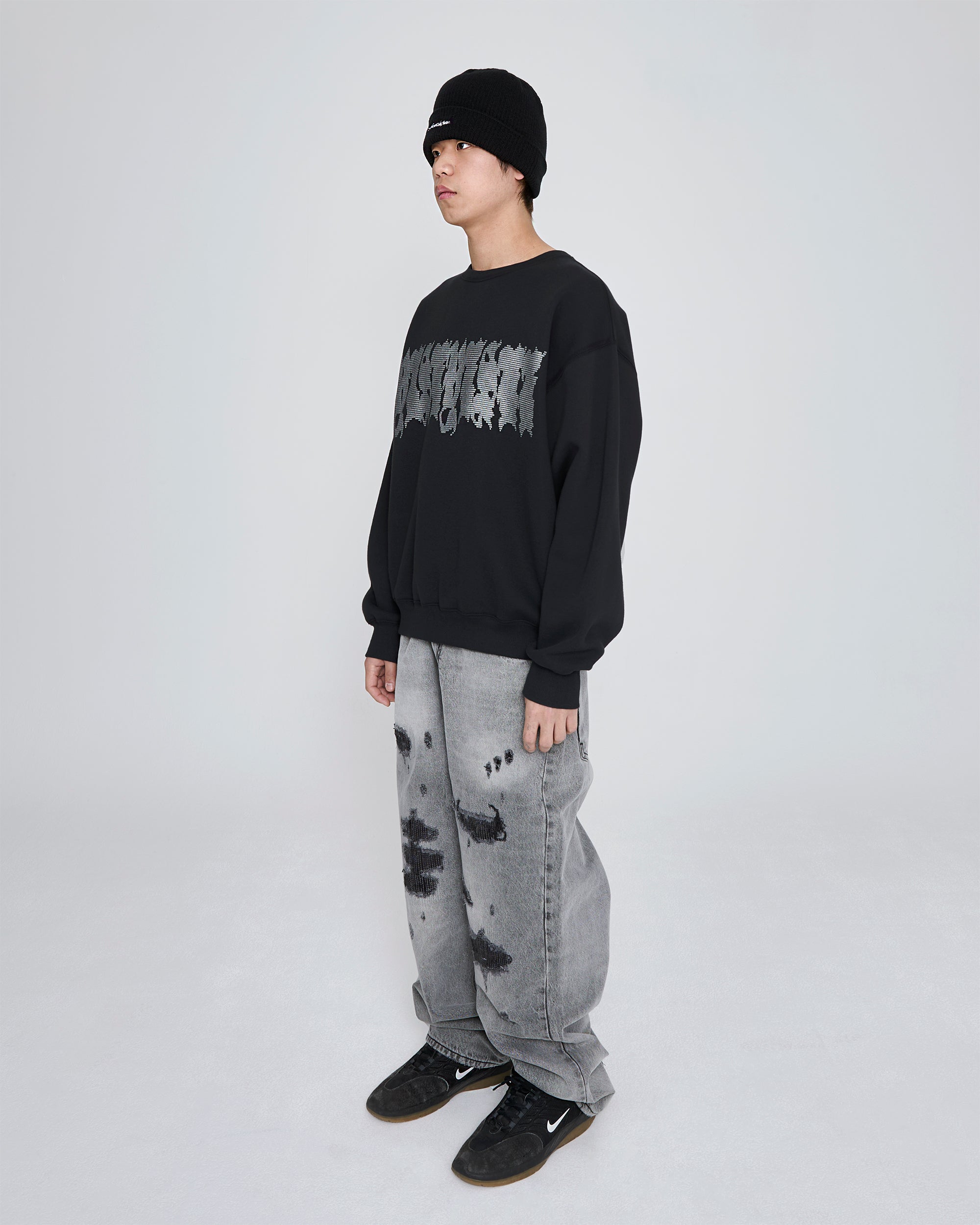 yeseyesee - Y.E.S Typo Sweatshirt (Charcoal) product image 8 | TRAB K-Fashion Australia