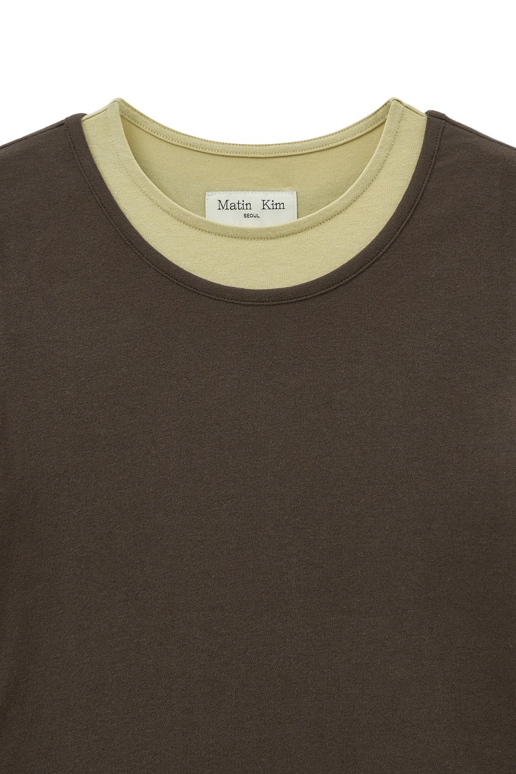 Matin Kim - Layered Point Slim Top (Brown) product image 4 | TRAB K-Fashion Australia