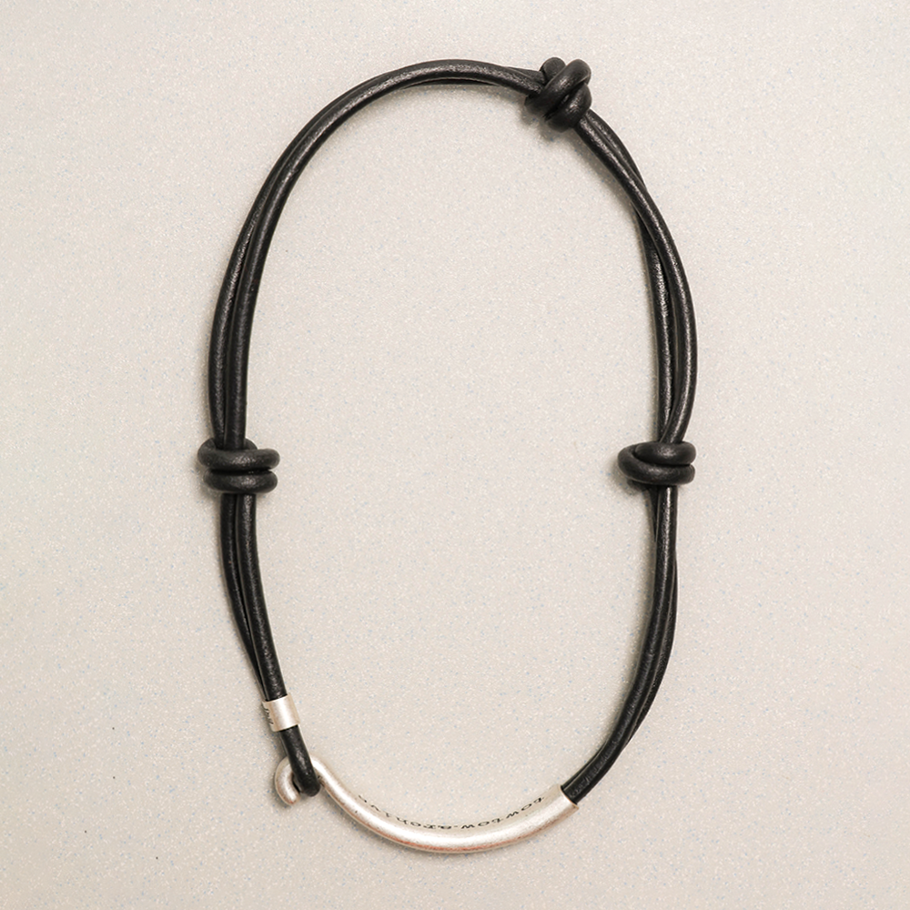 Towtow Archive - Grit Leather Necklace (Black) product image 1 | TRAB K-Fashion Australia