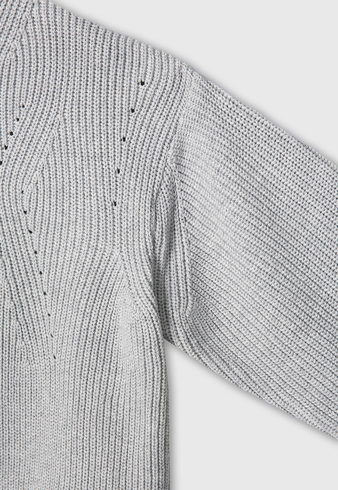 Tonywack - Italian Cotton Hard Twist Zip-Up Knit (Light Grey) product image 11 | TRAB K-Fashion Australia