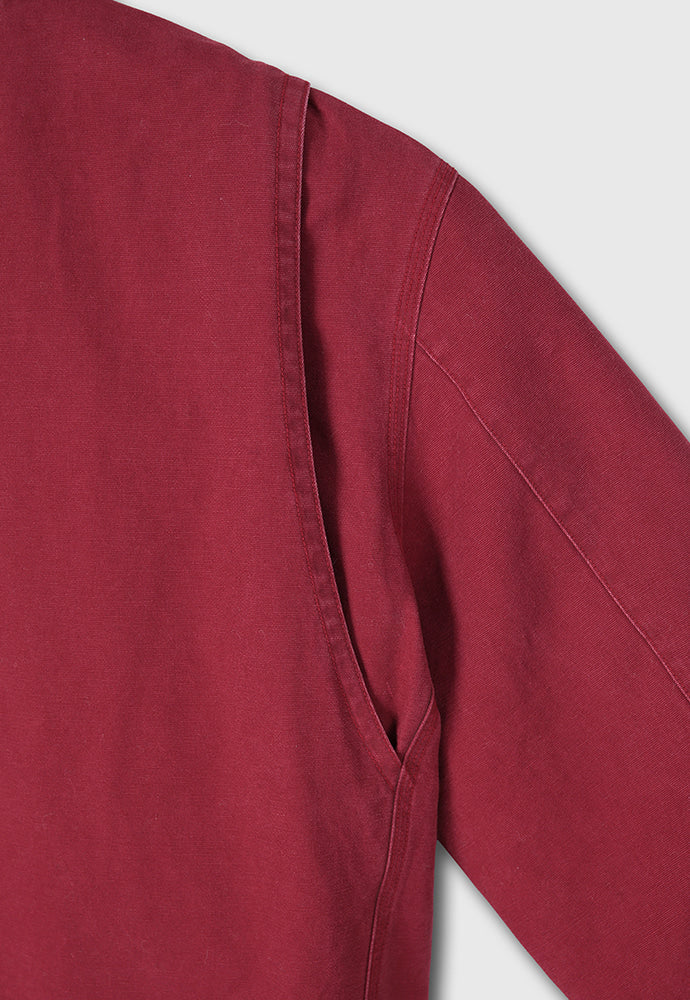 Tonywack - Leather Collar Garment-Washed Rivet Work Jacket (Red) product image 15 | TRAB K-Fashion Australia