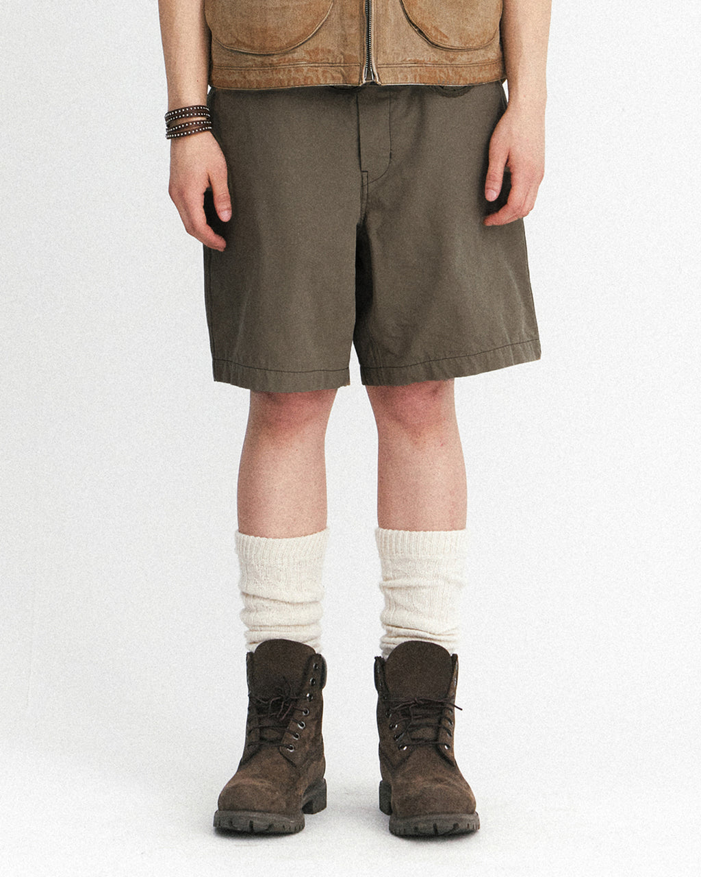 Eastlogue - Belted Cattleman Shorts (Khaki) product image 3 | TRAB K-Fashion Australia