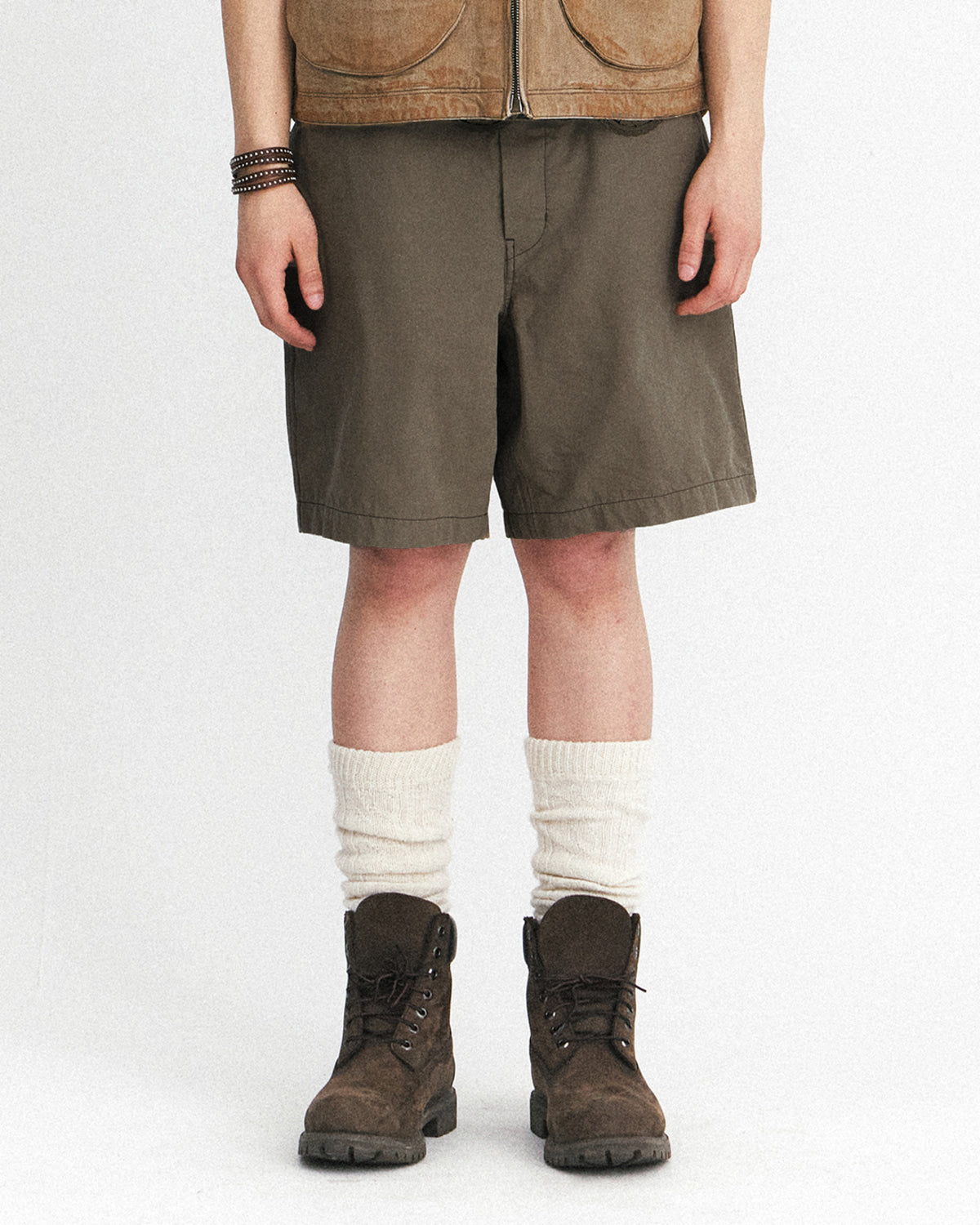 Eastlogue - Belted Cattleman Shorts (Khaki) product image 3 | TRAB K-Fashion Australia