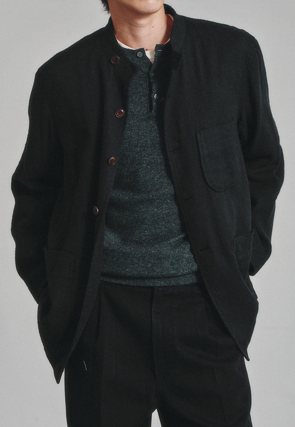 Art if acts - Silk French Forestiere Jacket (Black) product image 6 | TRAB K-Fashion Australia