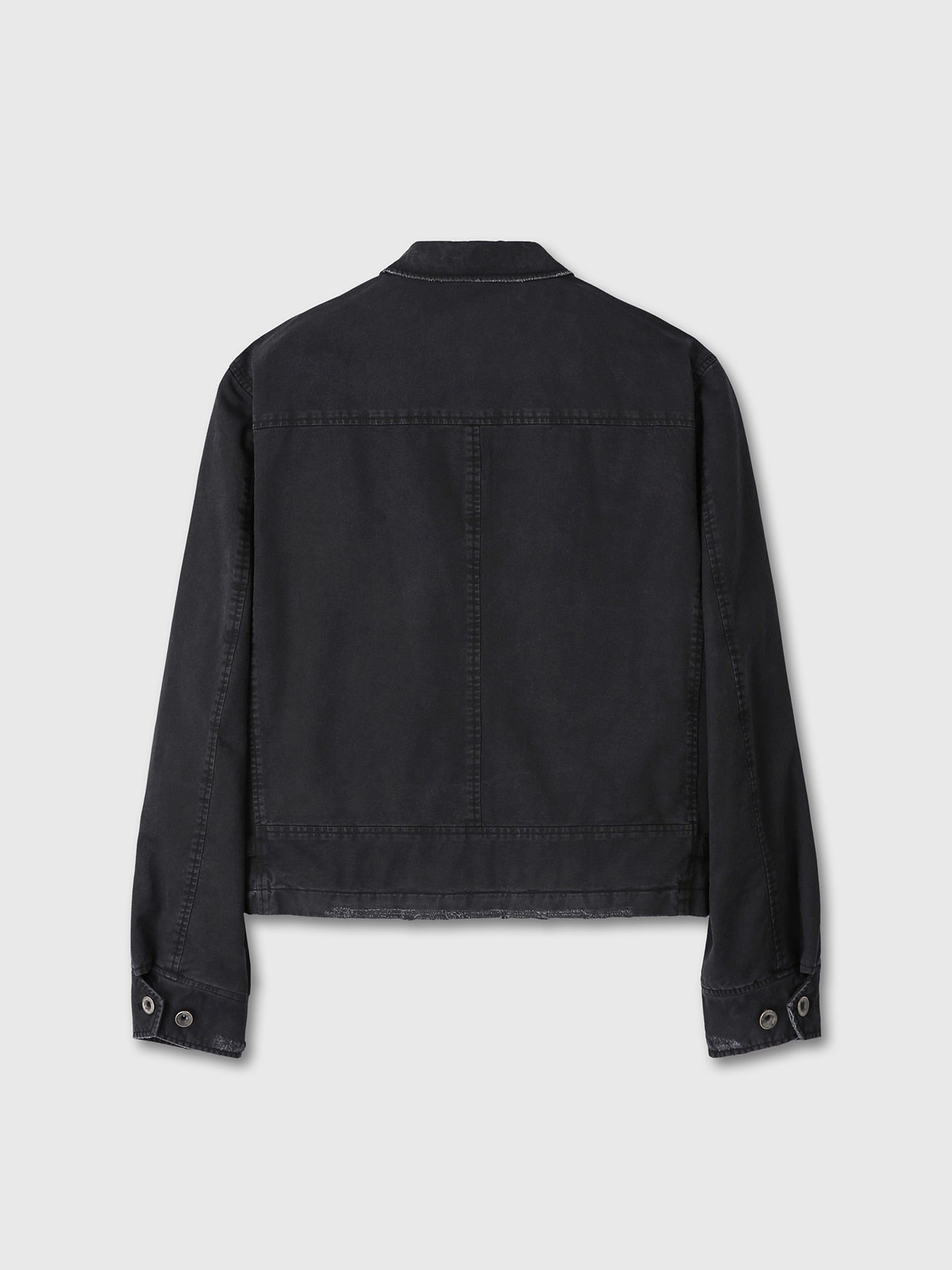 Tonywack - Garment-Dyed Cotton Distressed Mechanic Jacket (Faded Black) product image 7 | TRAB K-Fashion Australia