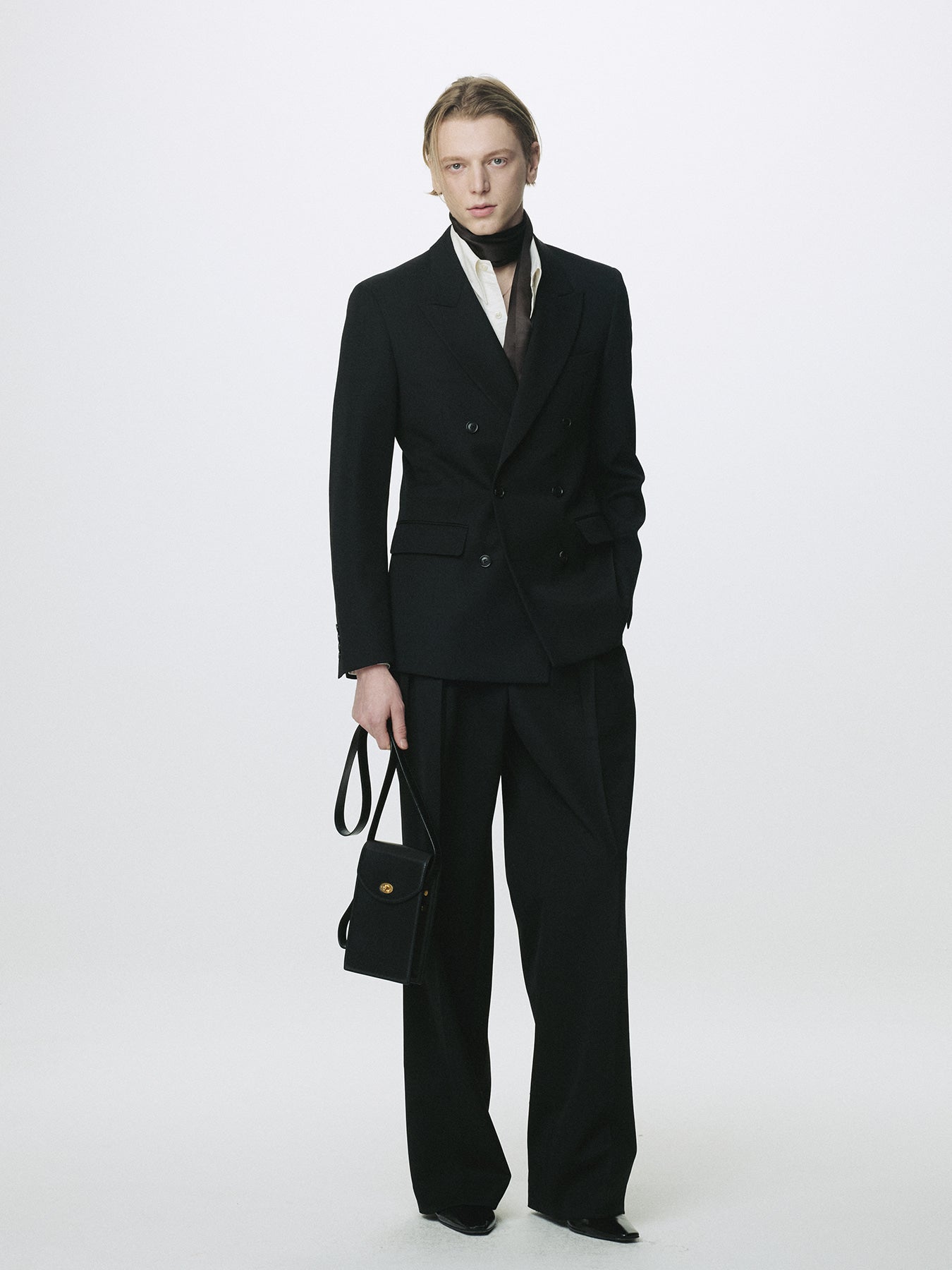 Tonywack - Wool Double-Breasted Tailored Jacket (Black) product image 2 | TRAB K-Fashion Australia