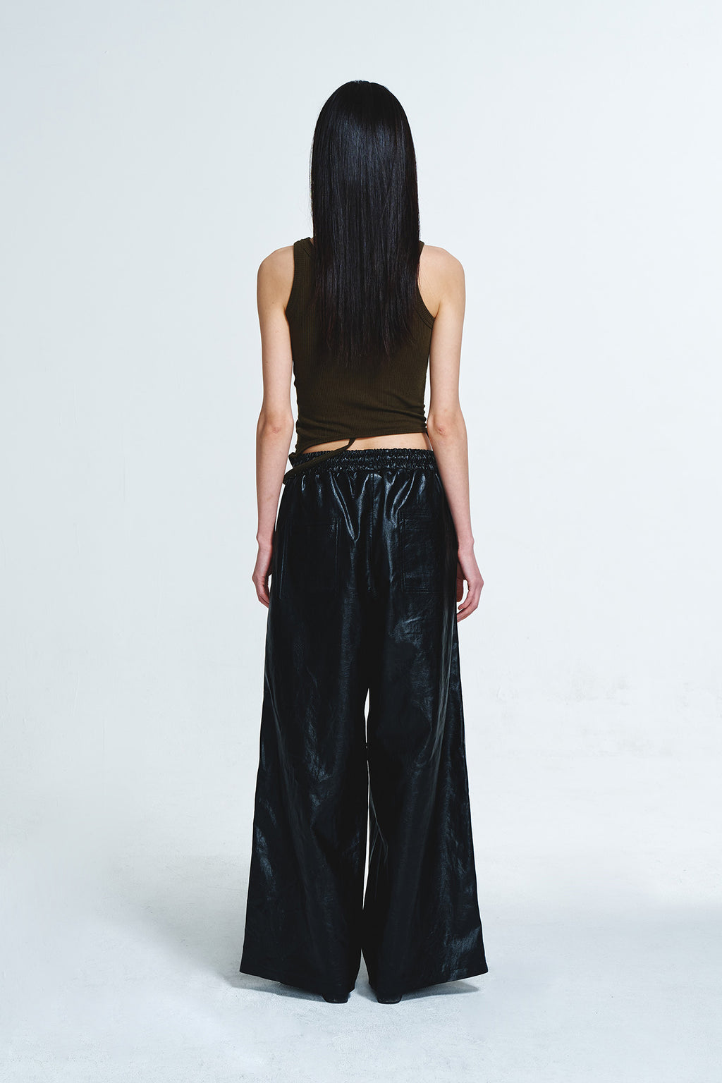 Deinet - Pocket Point Faux Leather Pants (Black) product image 3 | TRAB K-Fashion Australia