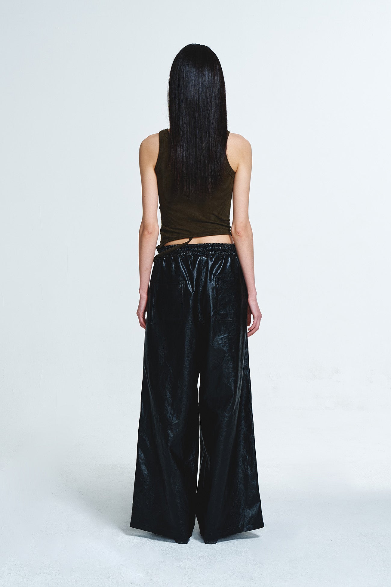 Deinet - Pocket Point Faux Leather Pants (Black) product image 3 | TRAB K-Fashion Australia