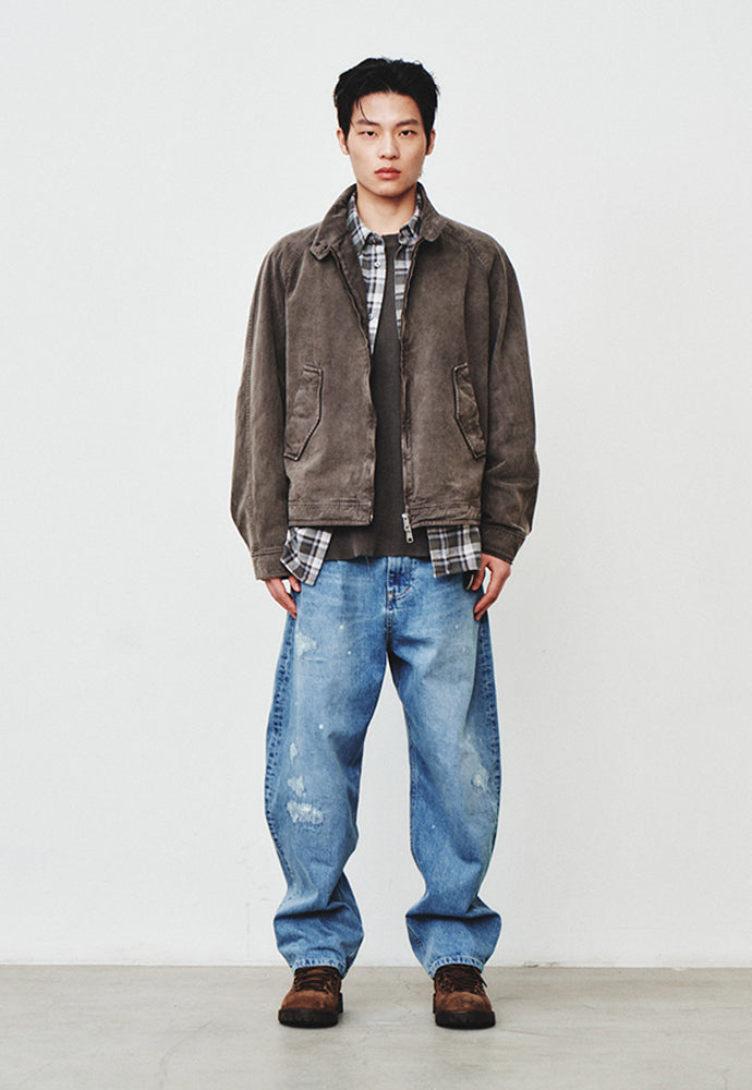 Art if acts - Garment Dyed Harrington Jacket (Mud Brown) product image 2 | TRAB K-Fashion Australia