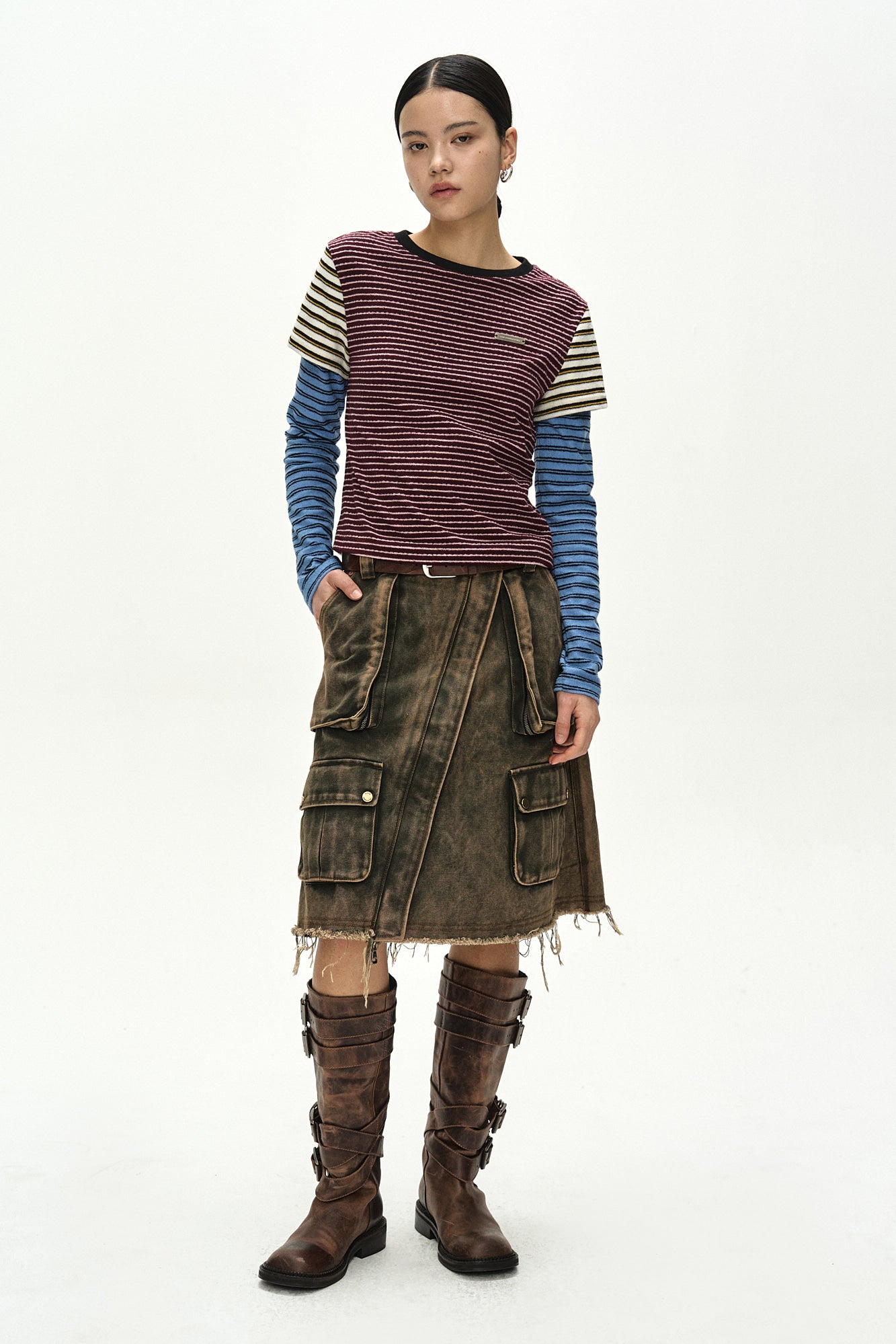 Andersson Bell - Terry Multi Stripe Ls T-Shirt (multi) (Multi) product image 4 | TRAB K-Fashion Australia