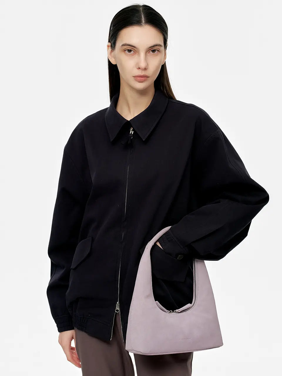 Marge Sherwood - Hobo Shoulder (Lavender Grey Suede) product image 2 | TRAB K-Fashion Australia