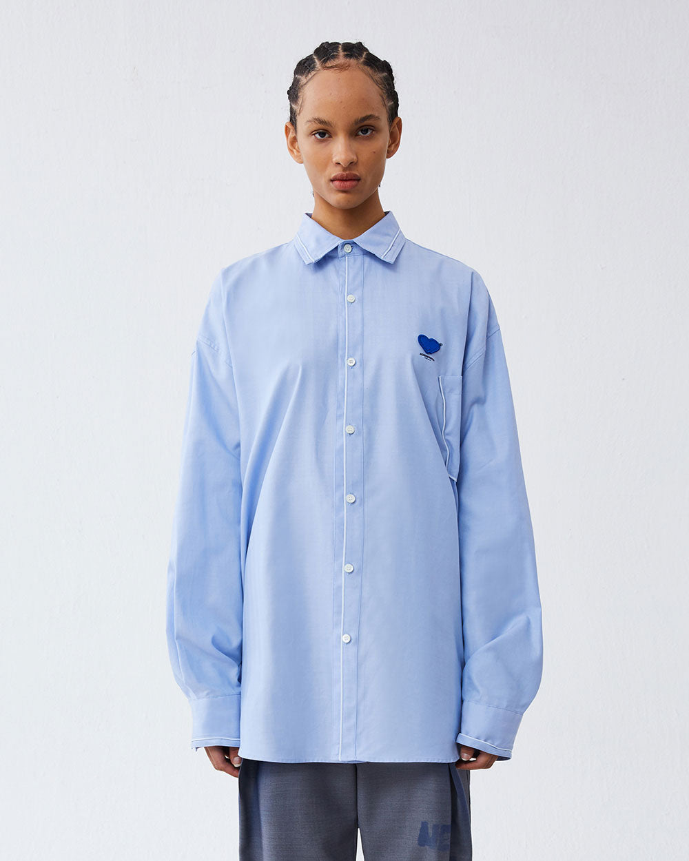 Ader Error - Twin heart logo shirt (Sky blue) product image 1 | TRAB K-Fashion Australia