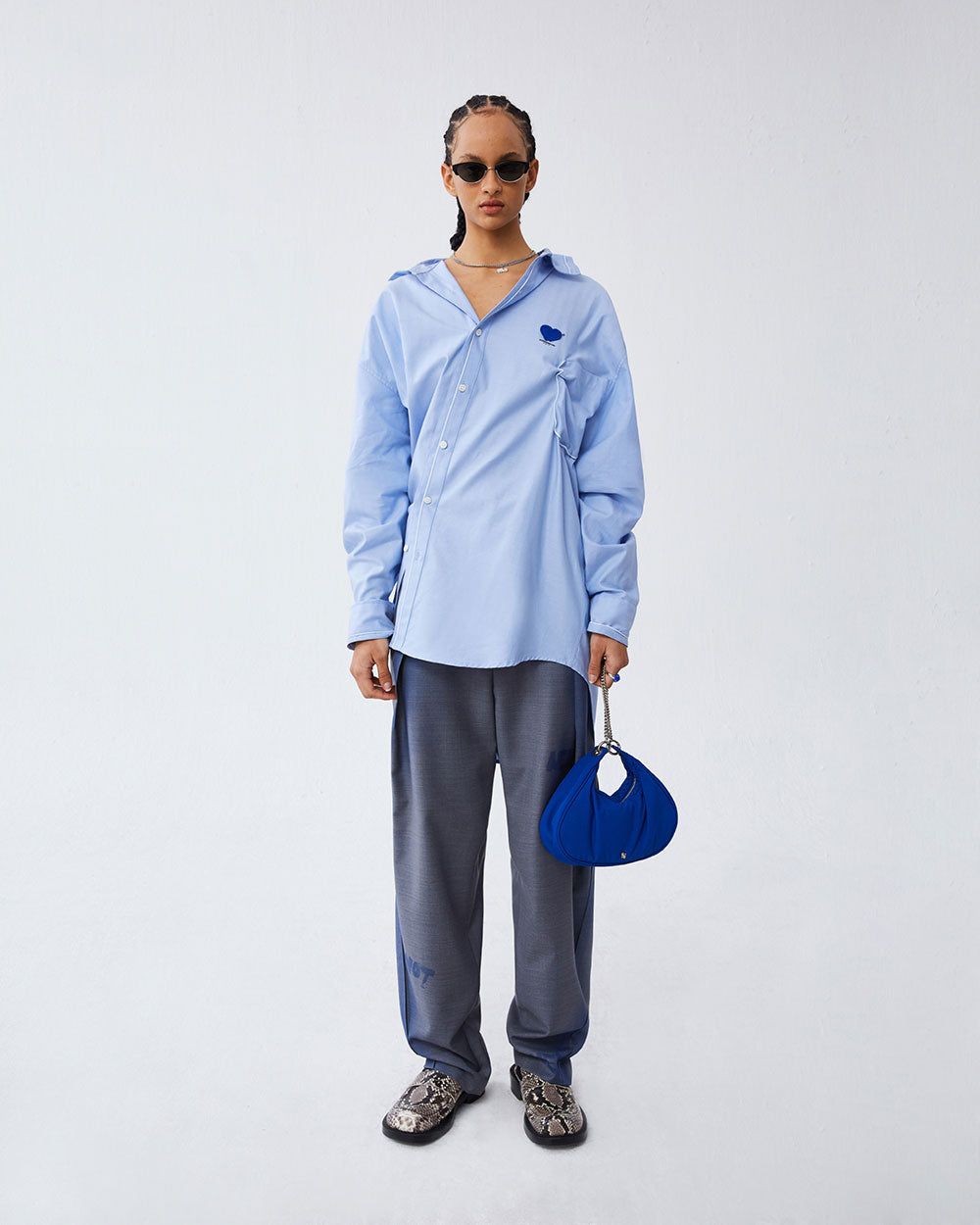 Ader Error - Twin heart logo shirt (Sky blue) product image 4 | TRAB K-Fashion Australia