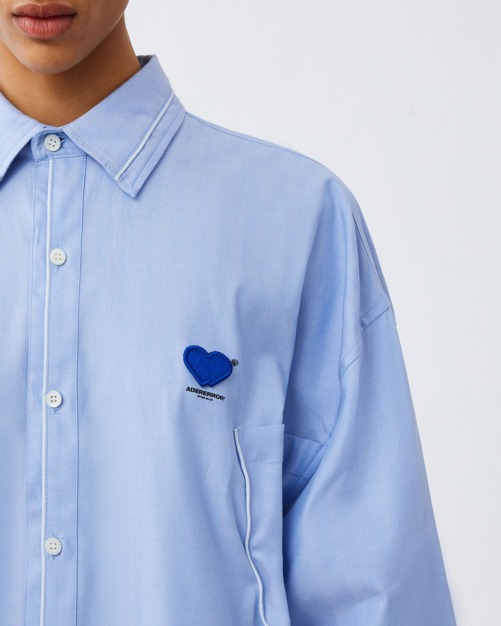 Ader Error - Twin heart logo shirt (Sky blue) product image 6 | TRAB K-Fashion Australia