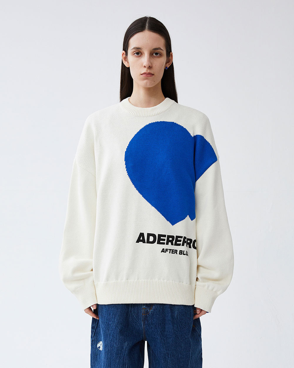 Ader Error - Twin heart logo knit (Ivory) product image 1 | TRAB K-Fashion Australia