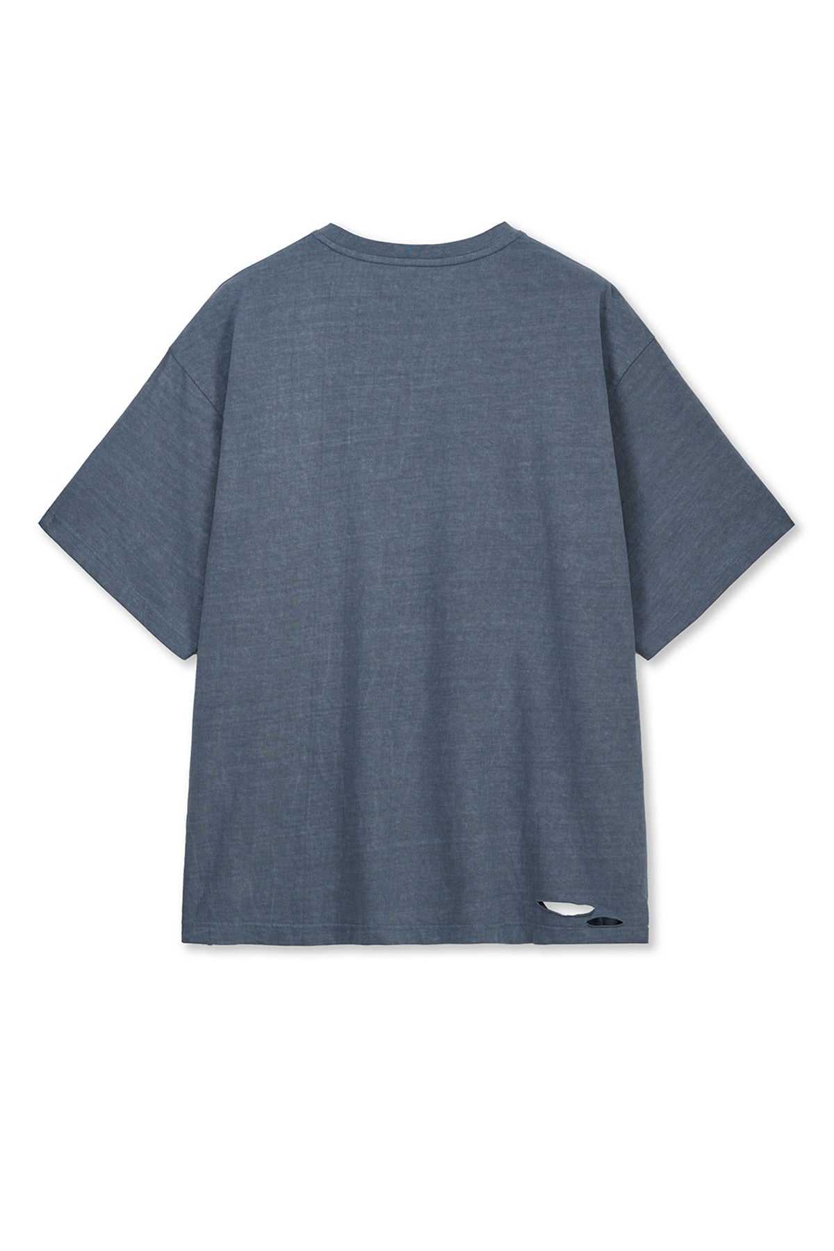Matin Kim - Distressed Logo Top (Smoke Blue) product image 2 | TRAB K-Fashion Australia