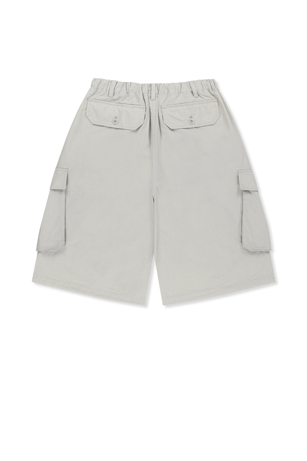 Matin Kim - Washed Cotton Patch Pocket Bermuda Pants (Light Grey) product image 2 | TRAB K-Fashion Australia