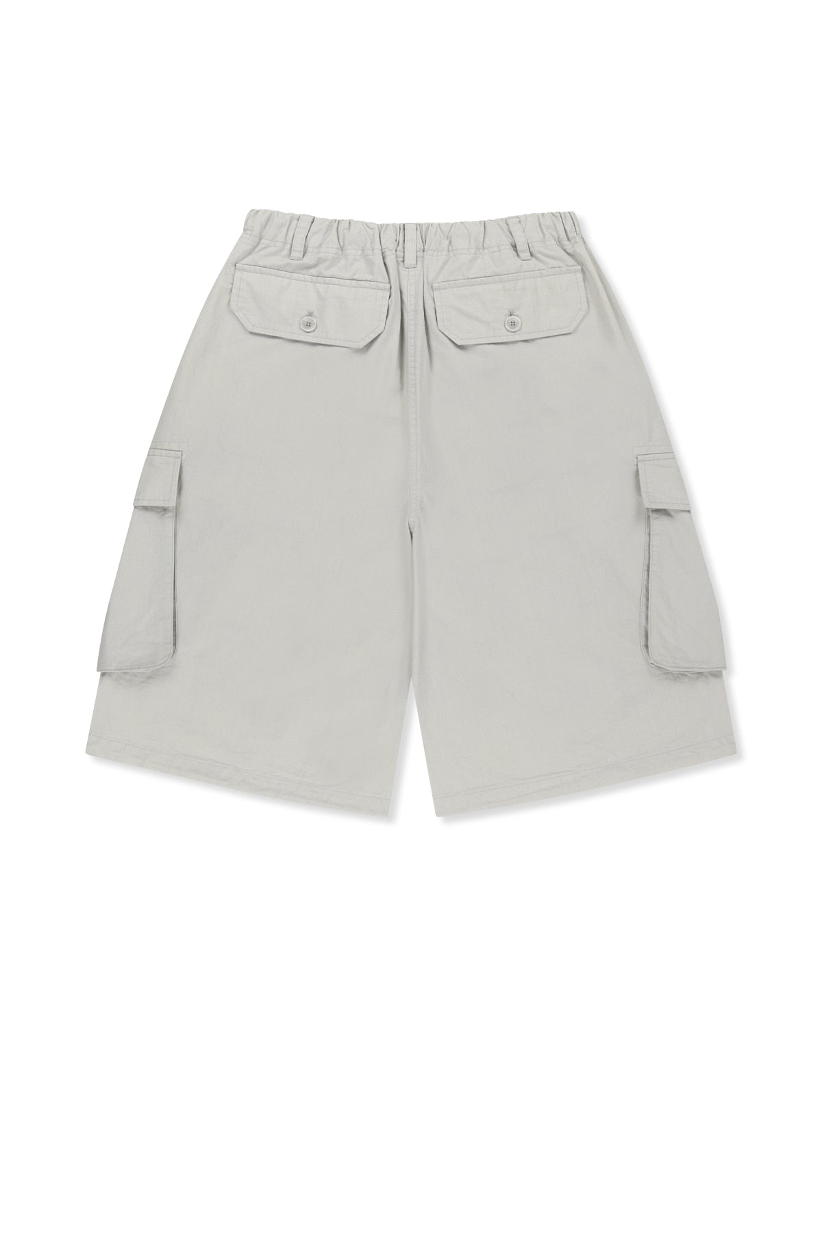 Matin Kim - Washed Cotton Patch Pocket Bermuda Pants (Light Grey) product image 2 | TRAB K-Fashion Australia