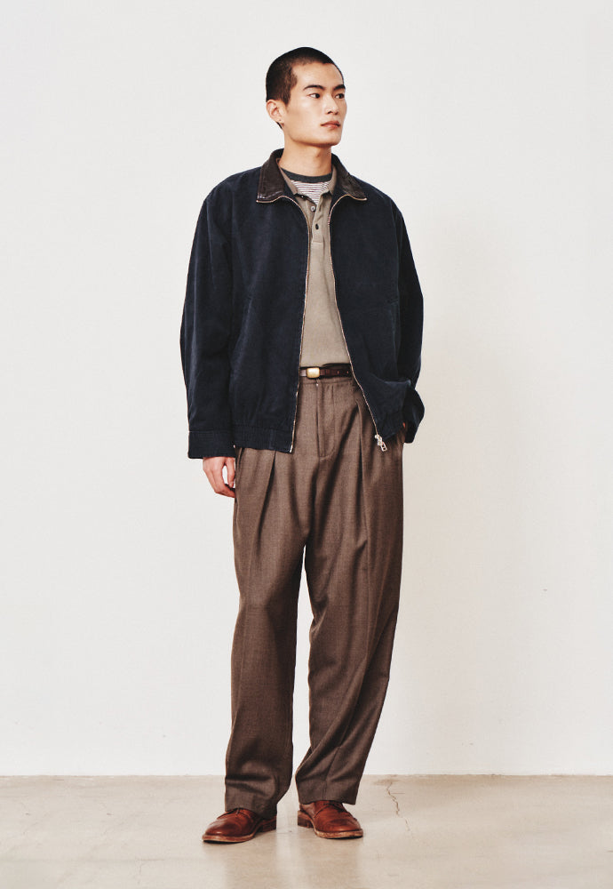 Art if acts - Washed Leather Collar Jacket (Dark Navy) product image 4 | TRAB K-Fashion Australia